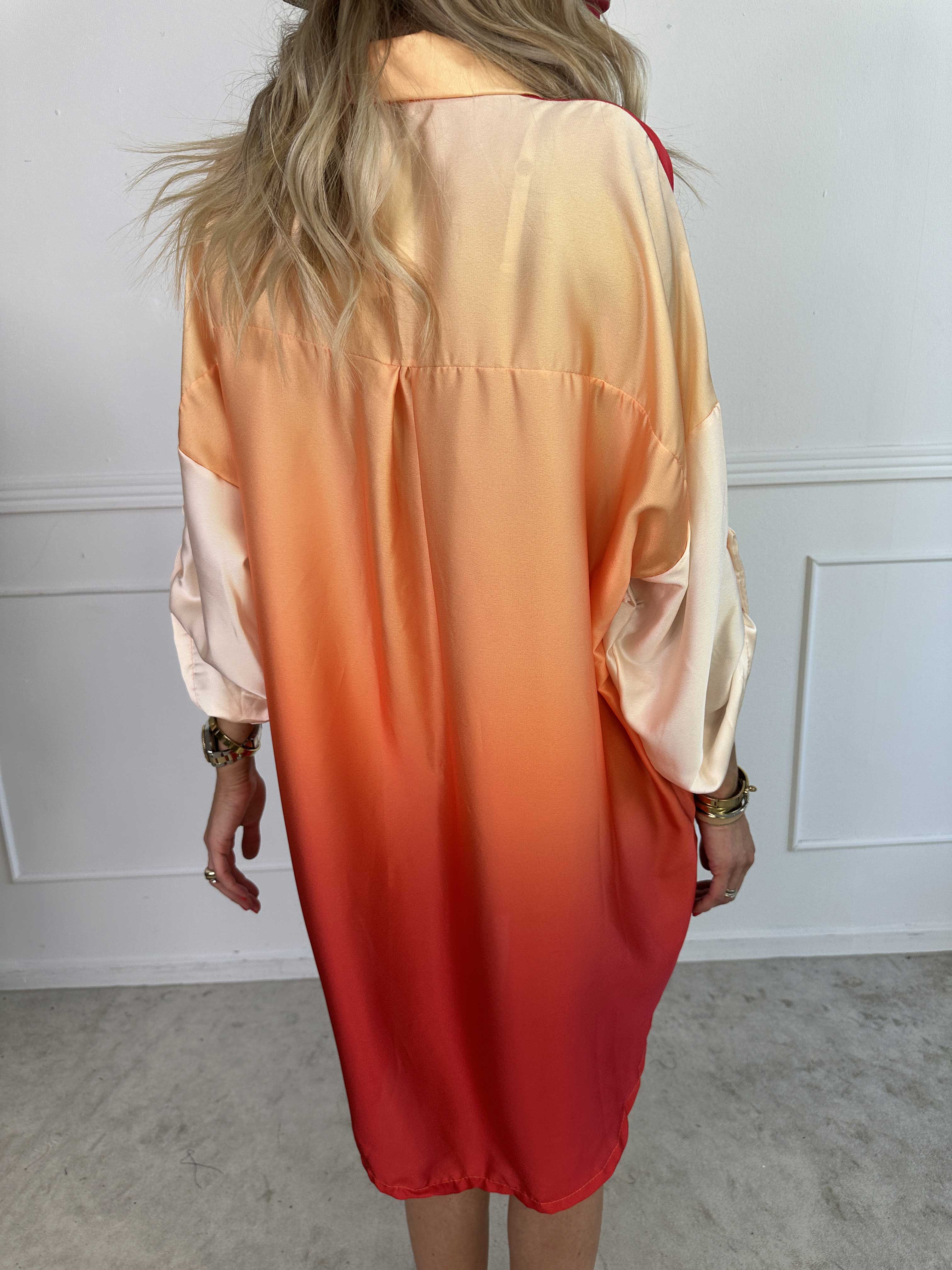 Camilia - Flerfarvet skjortekjole i løs pasform